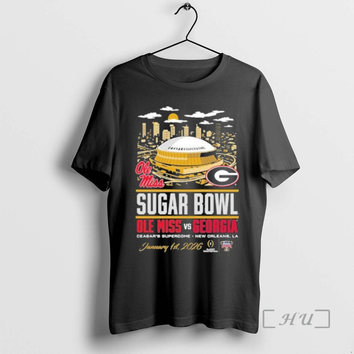 Trending Georgia Bulldogs 2026 Sugar Bowl Head To Head Vs Ole Miss January 1st Stadium - T-Shirt, Sweatshirt, Hoodie