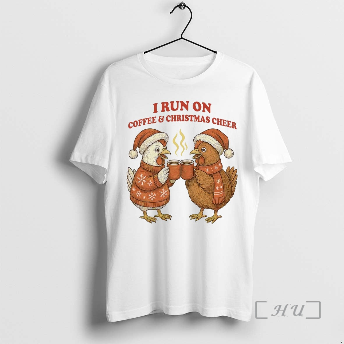 Trending I Run On Coffee And Christmas Cheer - T-Shirt, Sweatshirt, Hoodie
