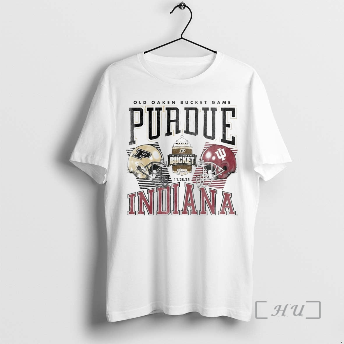 Trending Indiana Vs Purdue 2025 Old Oaken Bucket Helmet Matchup - T-Shirt, Sweatshirt, Hoodie