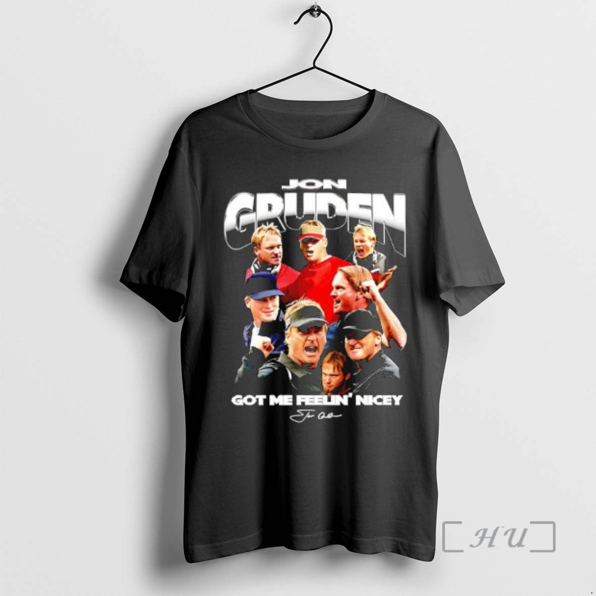 Trending Jon Gruden And Coach Gruden Got Me Feelin Nicey Signature Premium T Shirts Sweater - T-Shirt, Sweatshirt, Hoodie