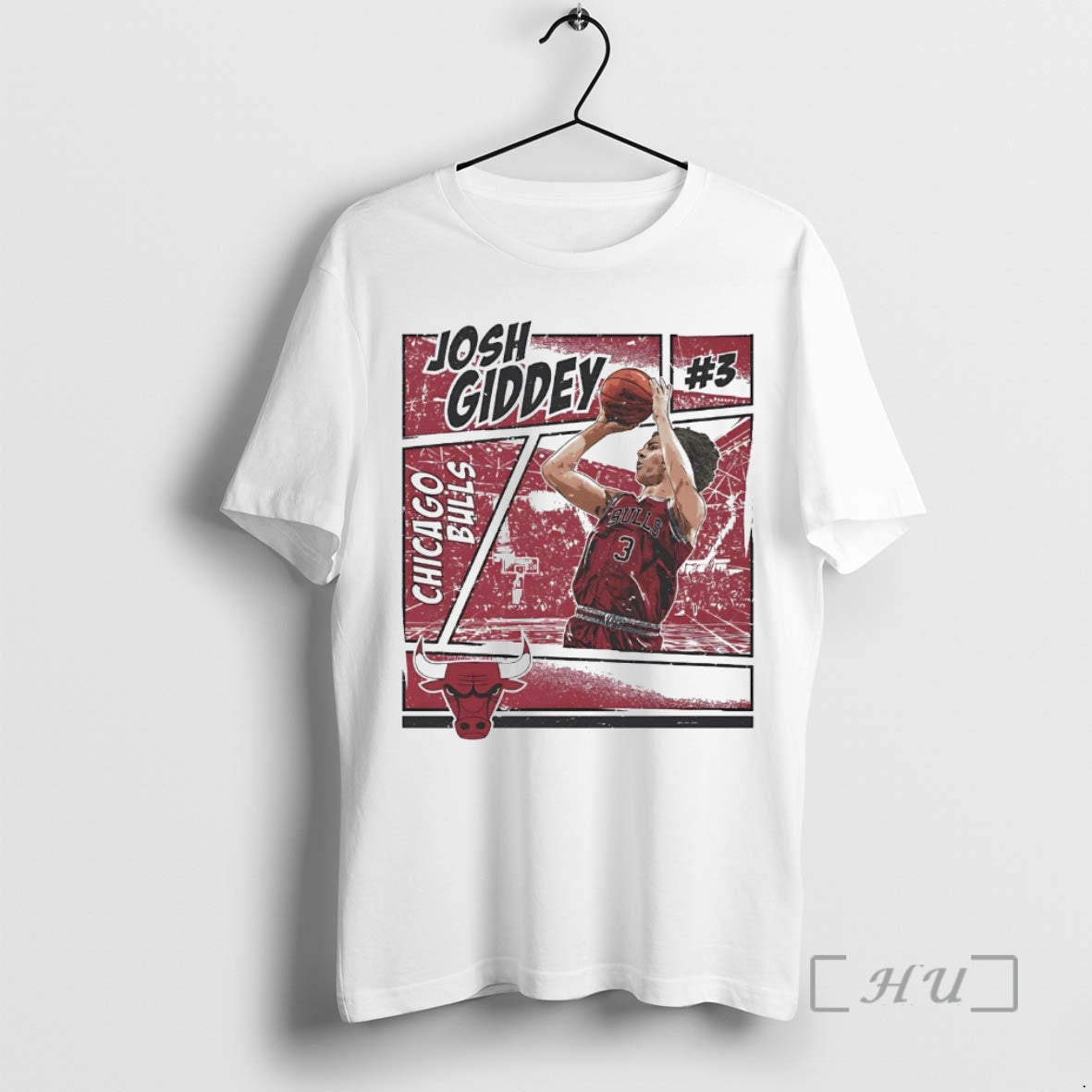 Trending Josh Giddey Jump Shot Comic Chicago Bulls - T-Shirt, Sweatshirt, Hoodie