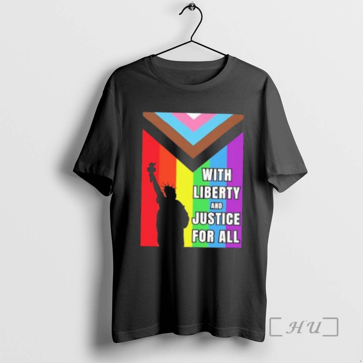 Trending Liberty Of Statue With Liberty And Justice For All - T-Shirt, Sweatshirt, Hoodie