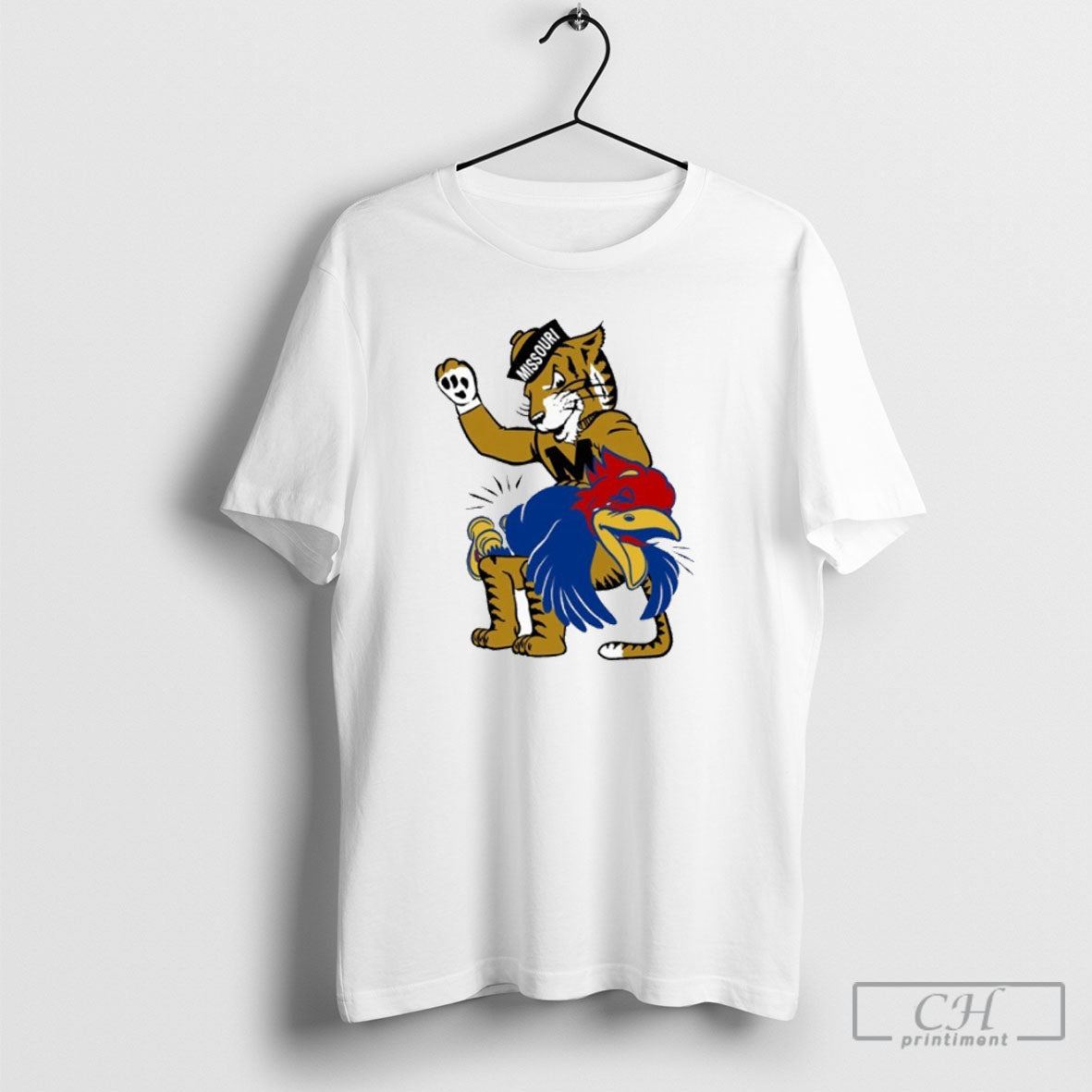Trending Mizzou Tiger Slap Kansas Jayhawks Unisex T-shirt, Sweatshirt, Hoodie, Long Sleeve Tee - T-Shirt, Sweatshirt, Hoodie