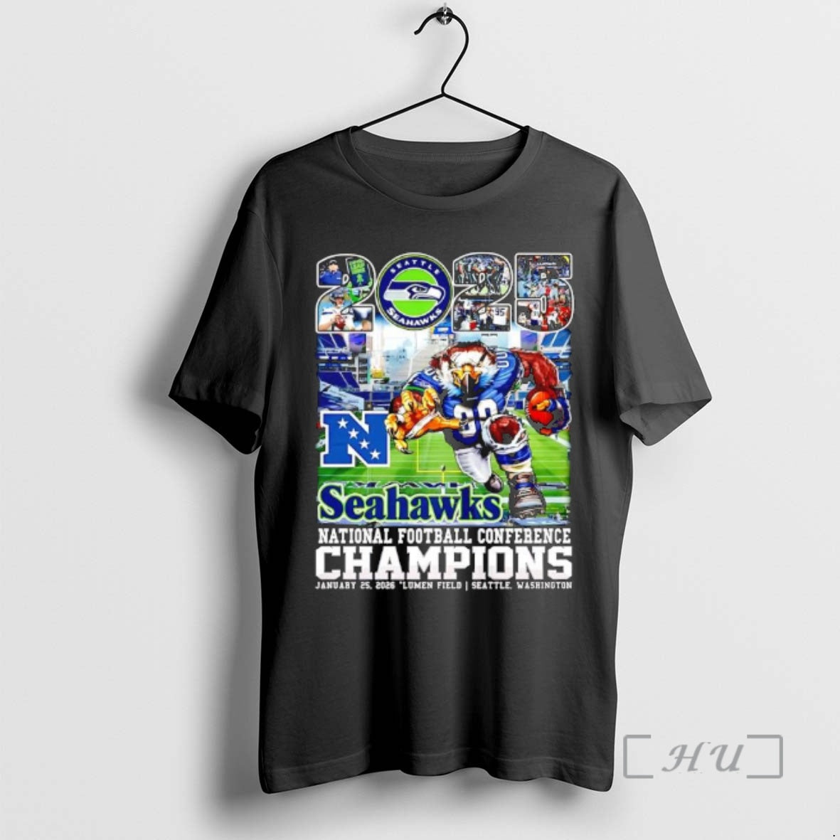 Trending Seahawks National Football Conference Champions Jan 25th 2026 Lumen Field Seattle Washington Premium - T-Shirt, Sweatshirt, Hoodie