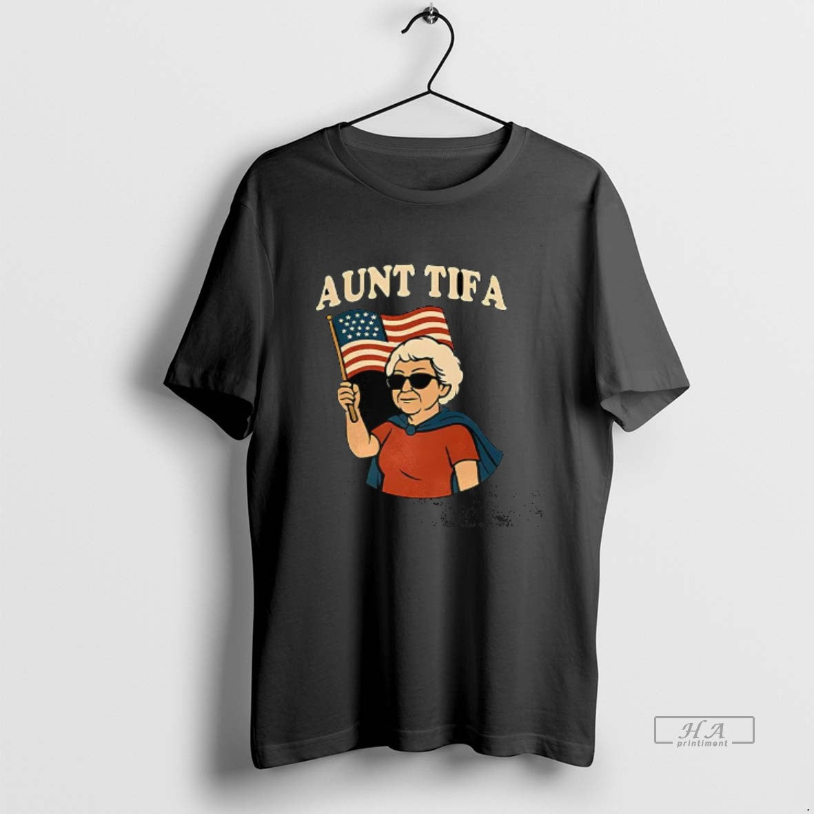 Trendy Aunt Tifa Usa Flag Unisex T-shirt, Sweatshirt, Hoodie, Long Sleeve Tee - T-Shirt, Sweatshirt, Hoodie