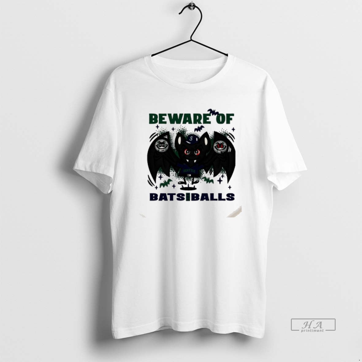 Trendy Seattle Mariners Baseball Beware Of Bats And Balls Halloween Unisex T-shirt, Sweatshirt, Hoodie, Long Sleeve Tee - T-Shirt, Sweatshirt, Hoodie