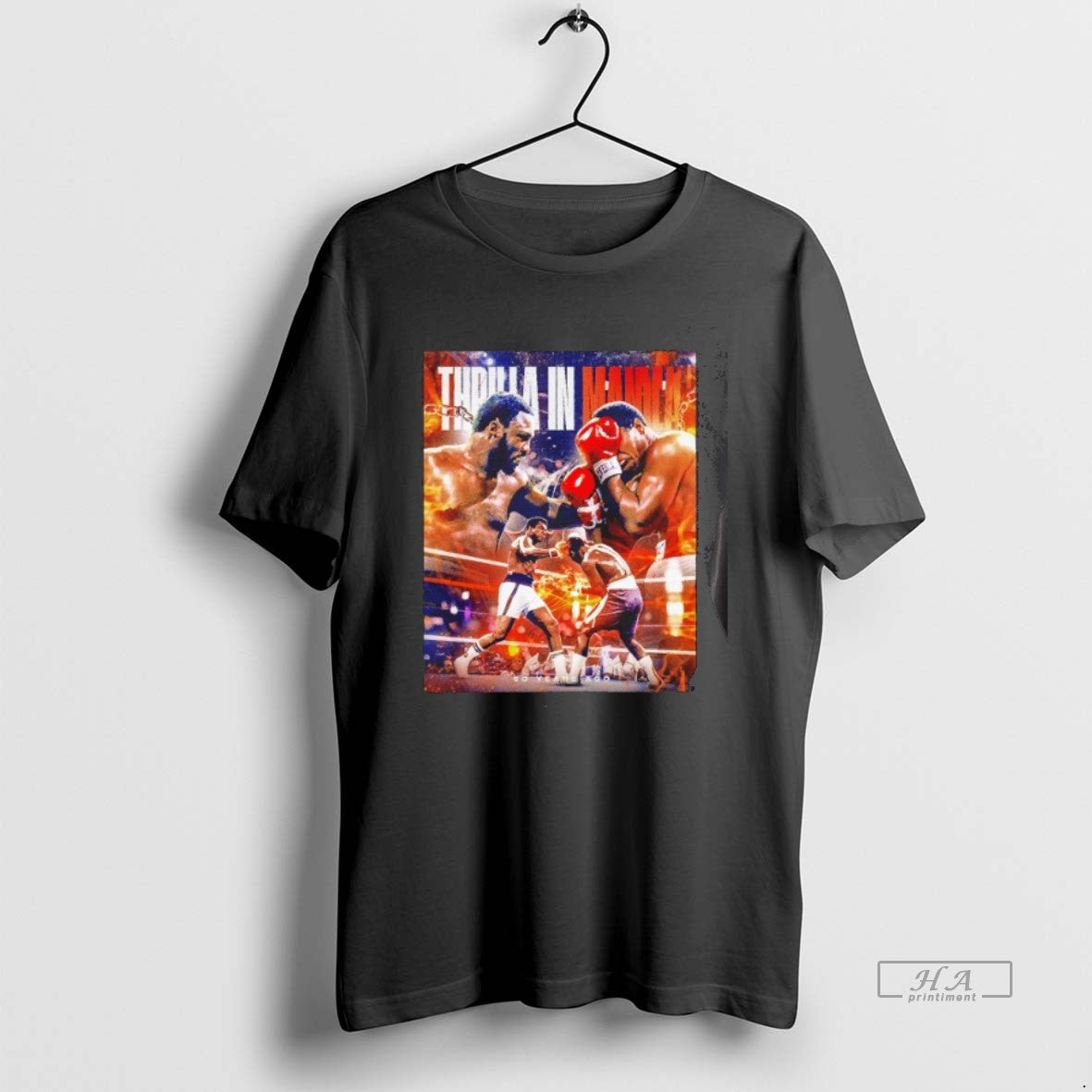 Trendy Thrilla In Manila Muhammad Ali And Joe Frazier Boxing 50 Years Ago Graphic Mens Unisex T-shirt, Sweatshirt, Hoodie, Long Sleeve Tee - T-Shirt, Sweatshirt, Hoodie