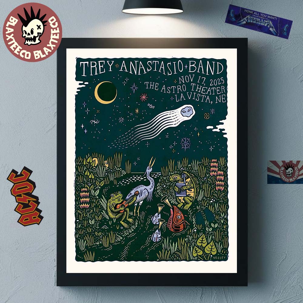 Trey Anastasio Band La Vista Nebraska 2025 Event Poster At The Astro Theater On November 17 2025 Home Decor Poster Canvas - T-Shirt, Sweatshirt, Hoodie
