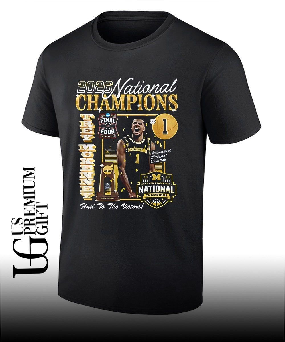 Trey McKenney Michigan Wolverines Mens Basketball National Champion 2026 shirt Unisex T-shirt, Sweatshirt, Hoodie, Long Sleeve Tee - T-Shirt, Sweatshirt, Hoodie