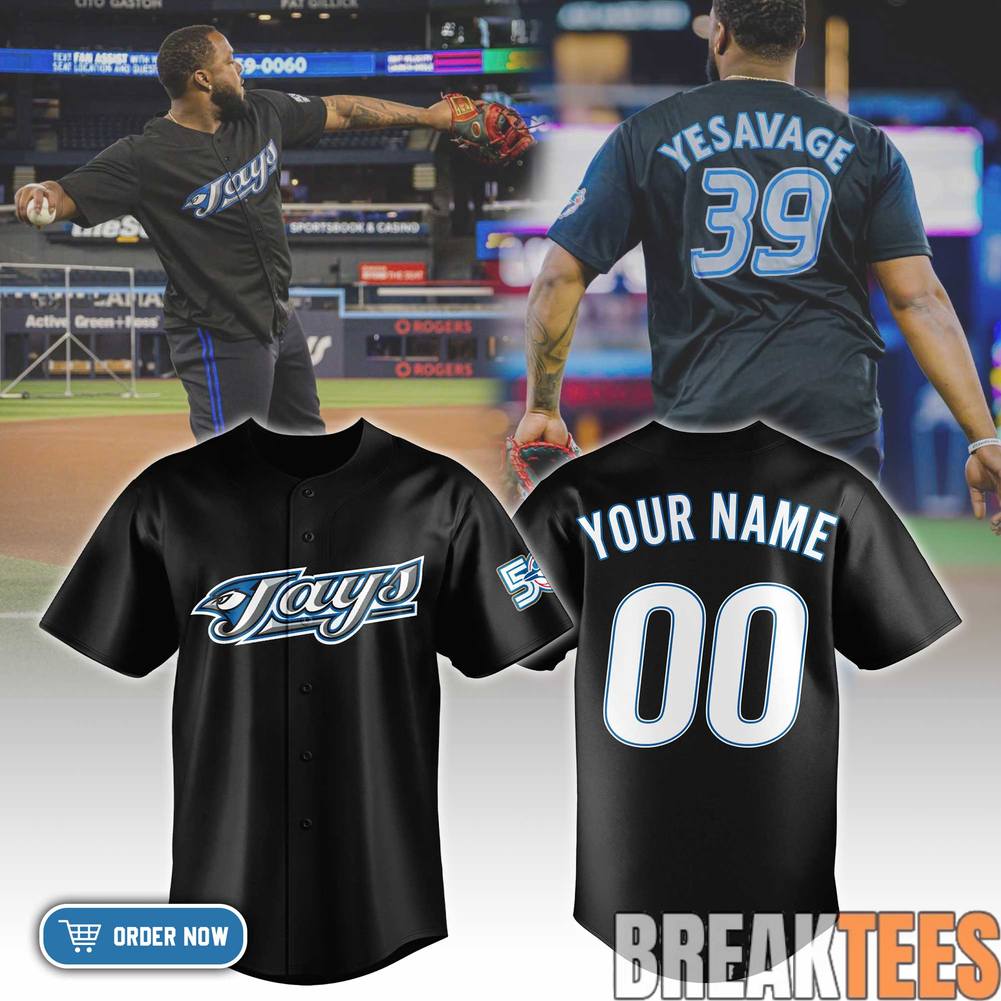 Trey Yesavage 39 Blue Jays Flashback Custom Jersey baseball jersey product view 1