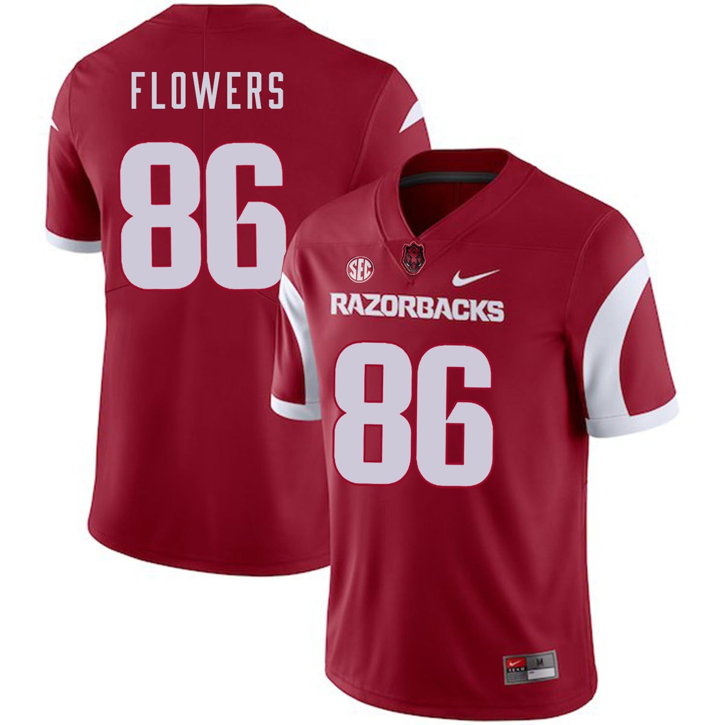 Trey Flowers 86 Red College Football Jersey football jersey product view 1