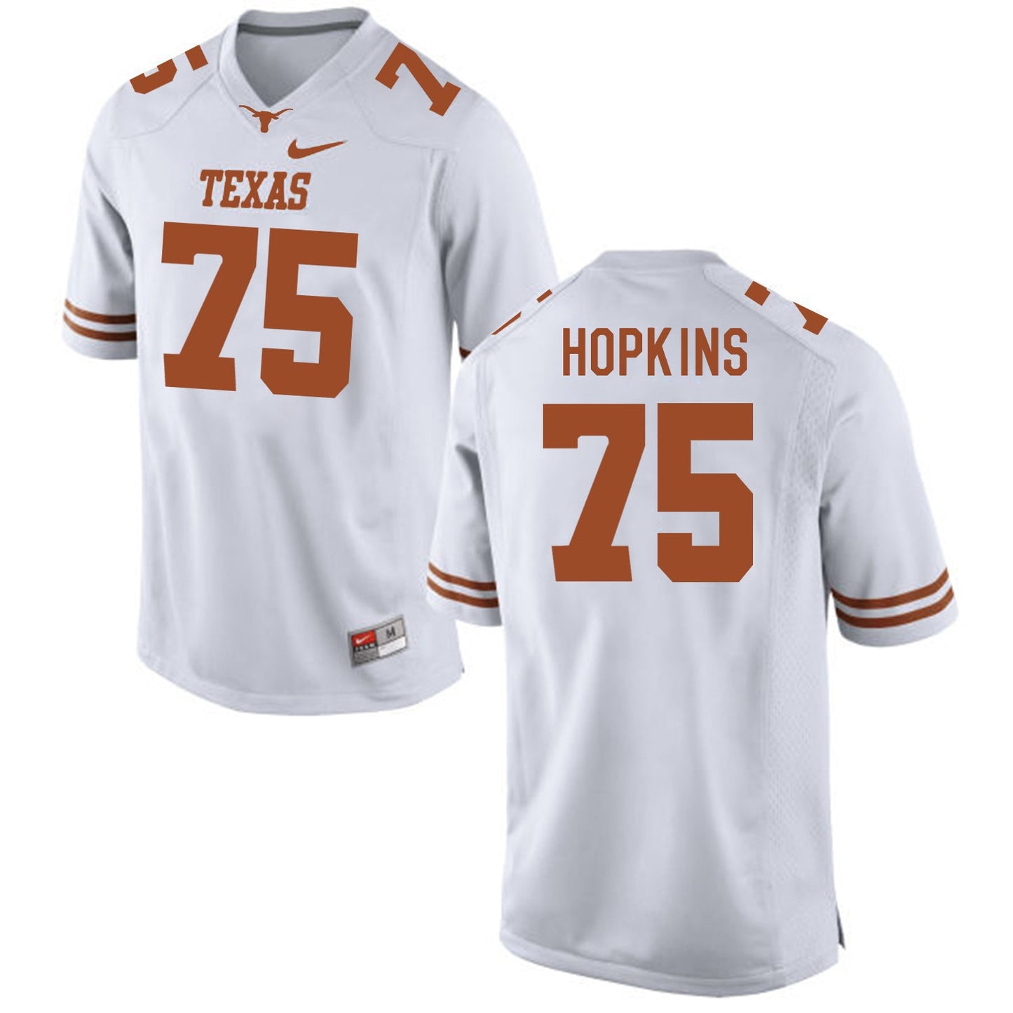 Trey Hopkins 75 White College Football Jersey football jersey product view 1