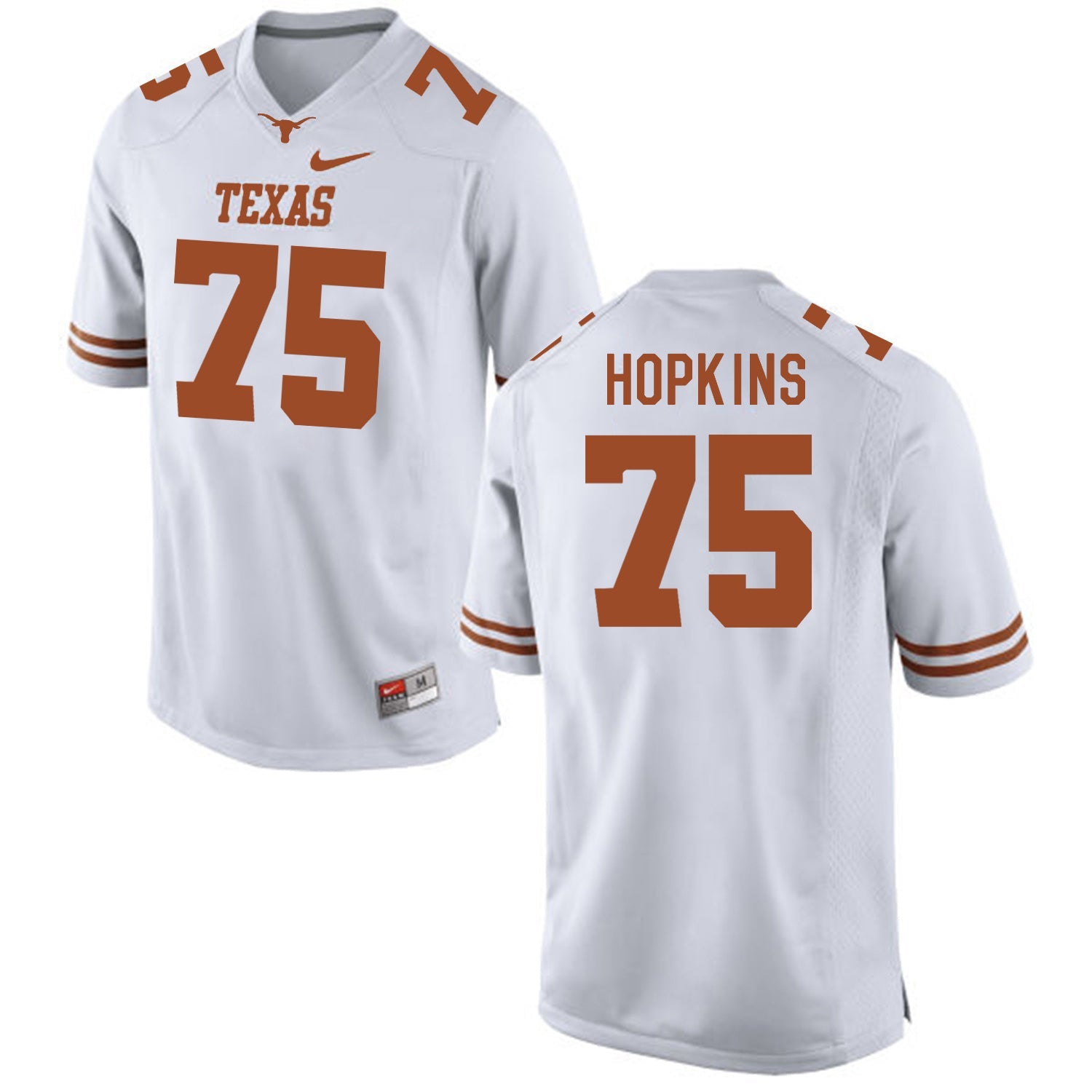 Trey Hopkins 75 White College Football Jersey football jersey product view 1