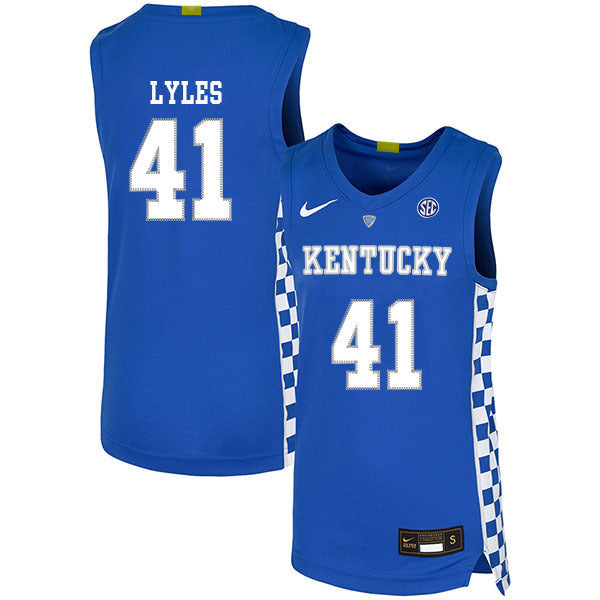 Trey Lyles 41 Blue College Football Jersey football jersey product view 1