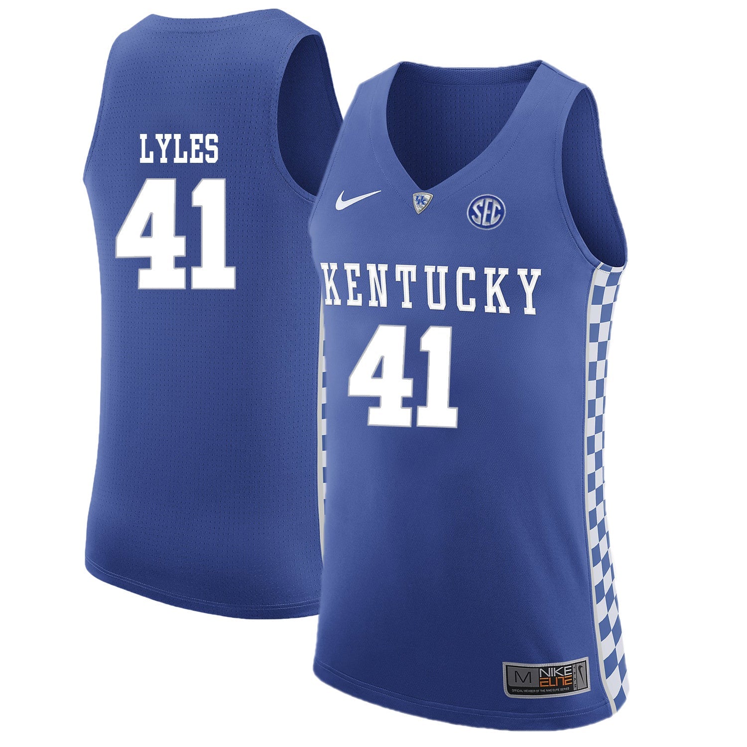 Trey Lyles 41 Blue .1jpg College Football Jersey football jersey product view 1