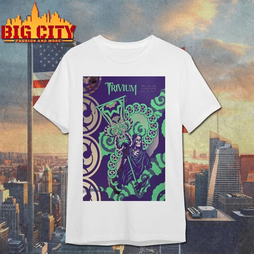 Trivium Dec 14 2025 The Hard Rock Live Orlando Orlando FL Poster Shirt Unisex T-shirt, Sweatshirt, Hoodie, Long Sleeve Tee - T-Shirt, Sweatshirt, Hoodie