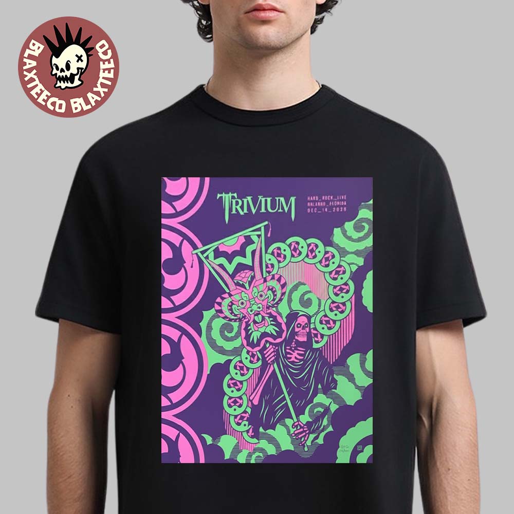 Trivium Orlando Florida 2025 Event Poster At Hard Rock Live On December 14 2025 Unisex T-Shirt - T-Shirt, Sweatshirt, Hoodie