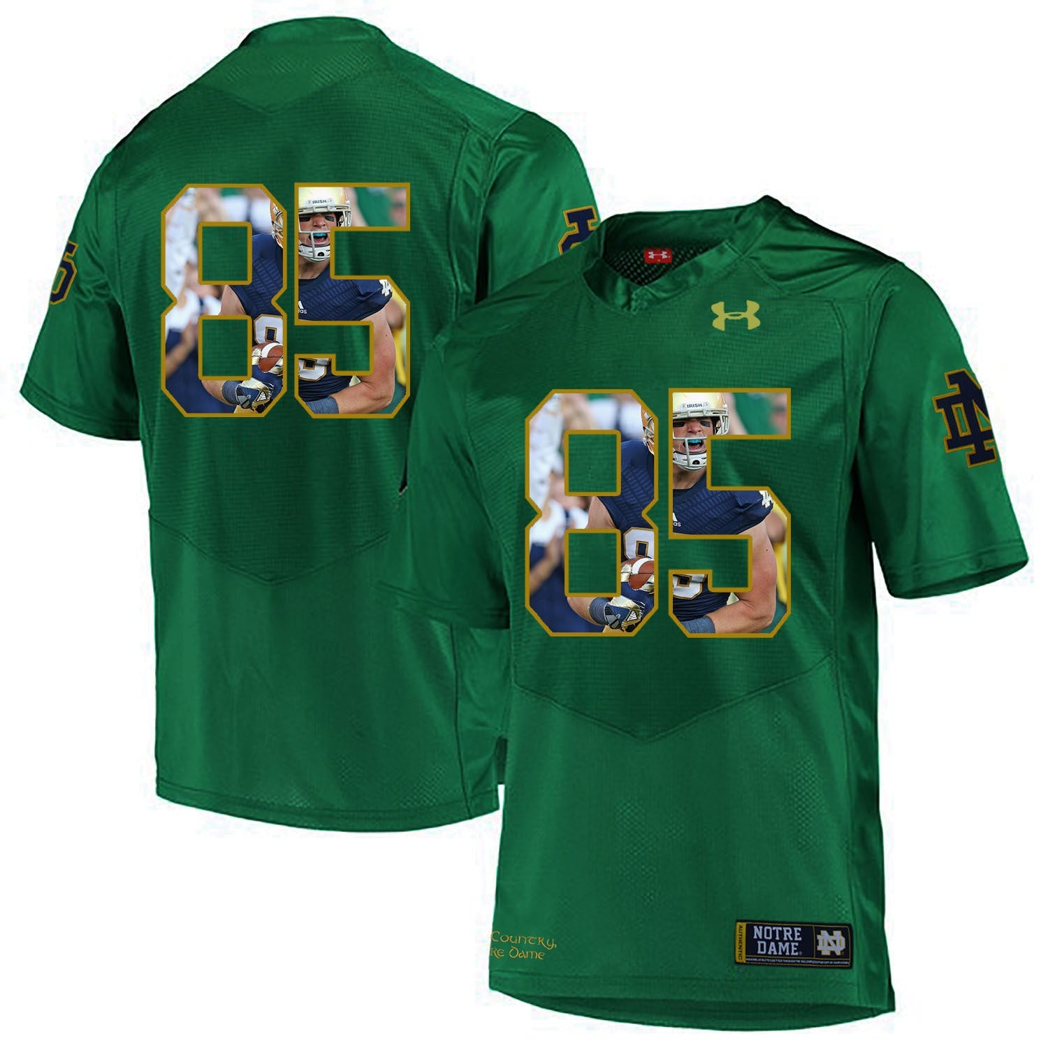Troy Niklas 85 Bright Green College Football Jersey football jersey product view 1