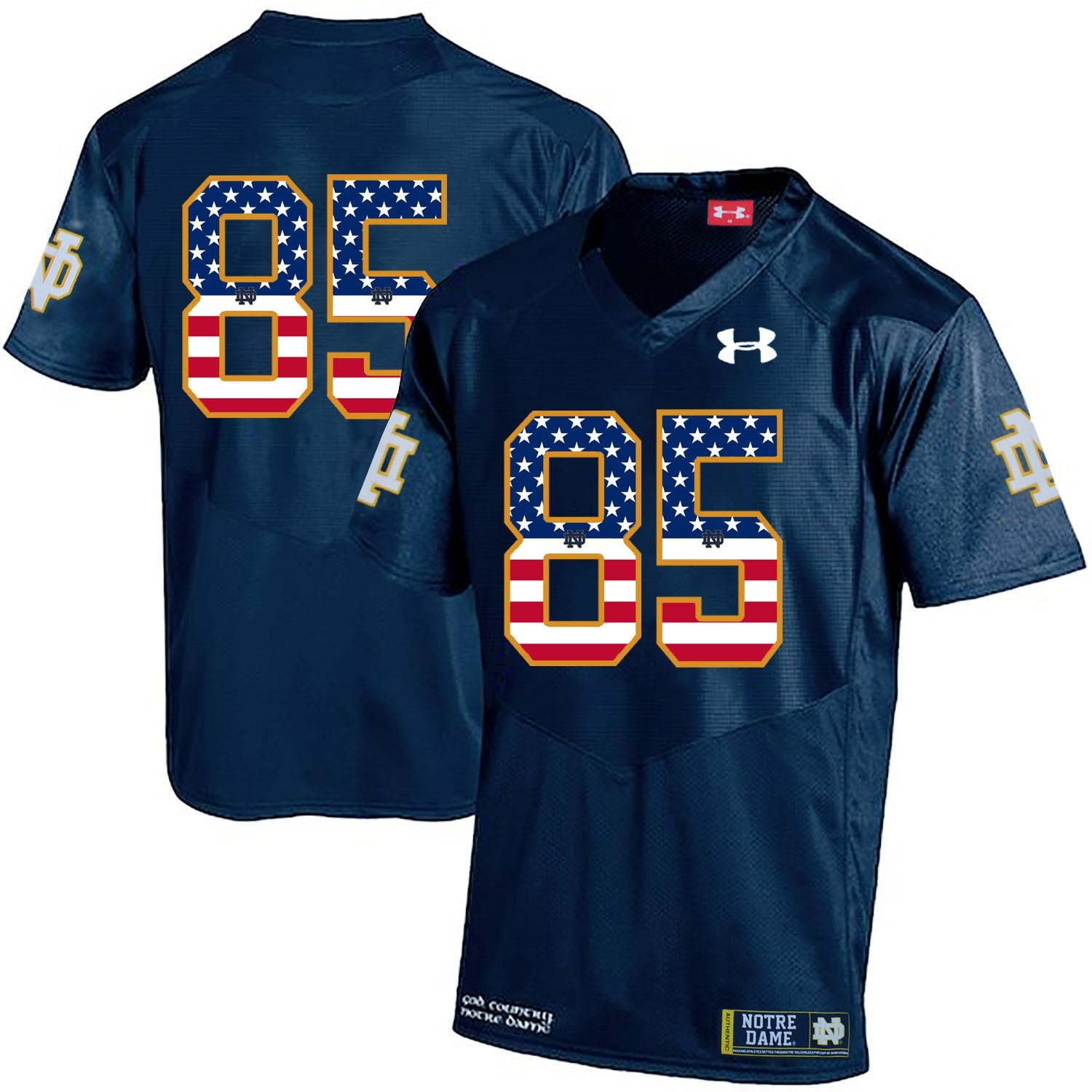 Troy Niklas 85 Navy .1jpg College Football Jersey football jersey product view 1