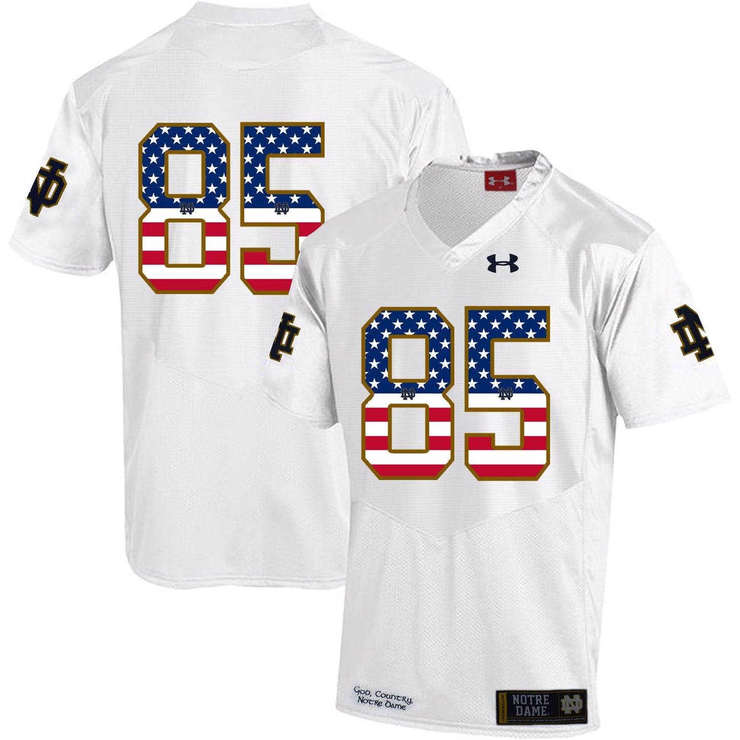 Troy Niklas 85 White .1jpg College Football Jersey football jersey product view 1