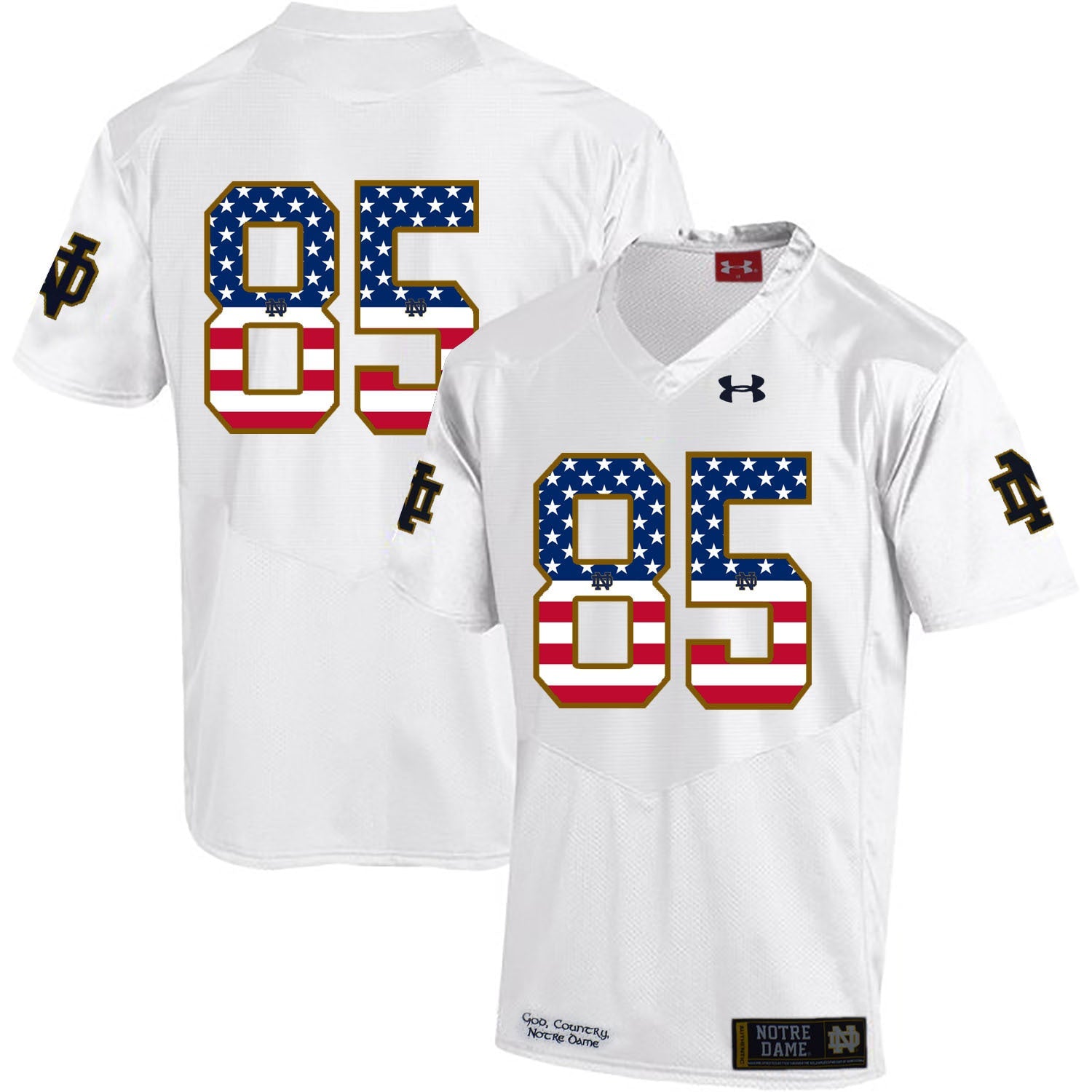 Troy Niklas 85 White .1jpg College Football Jersey football jersey product view 1