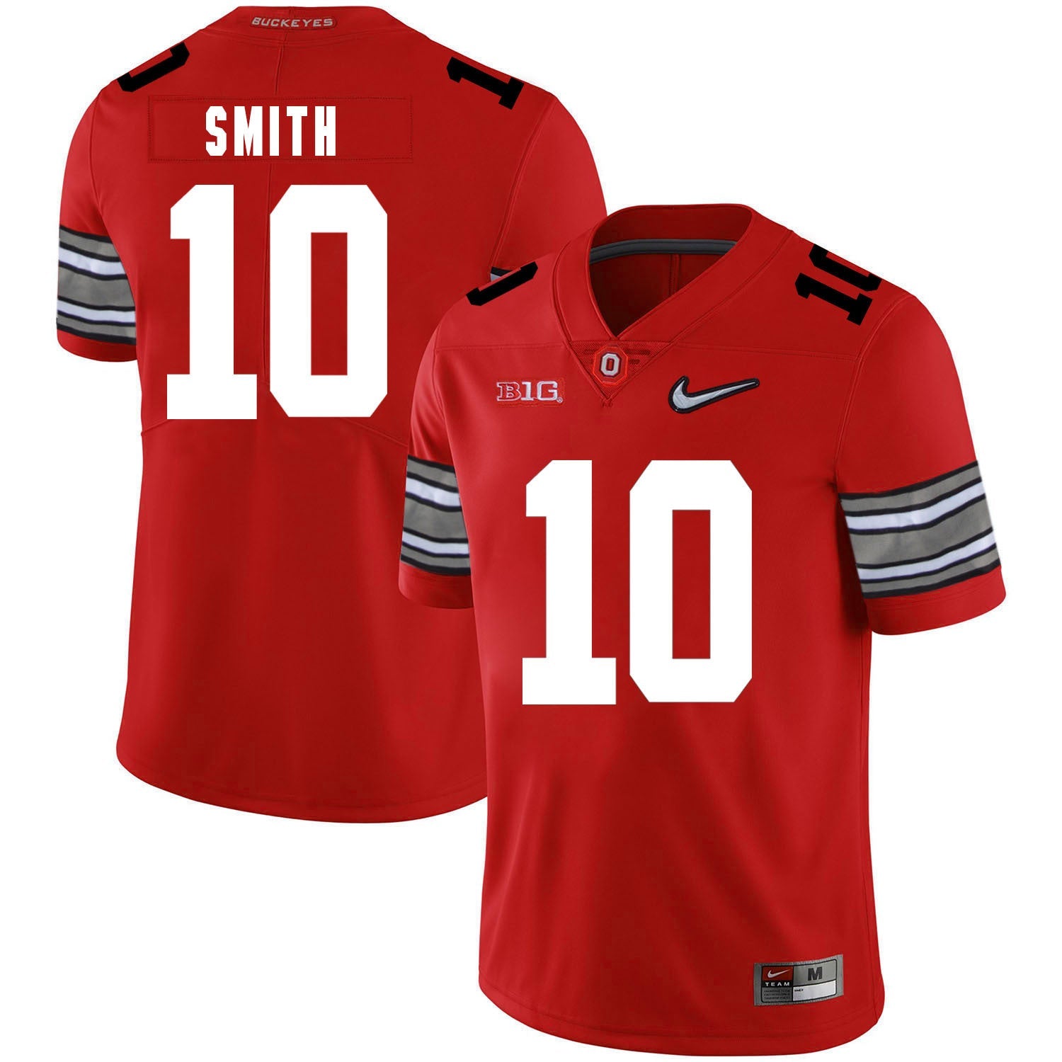 Troy Smith 10 Diamond Red College Football Jersey football jersey product view 1