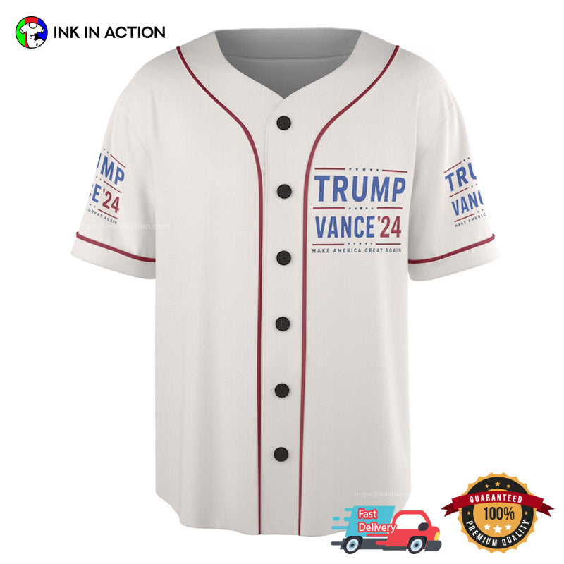 Trump Fight Never Surrender Baseball Jersey baseball jersey product view 2