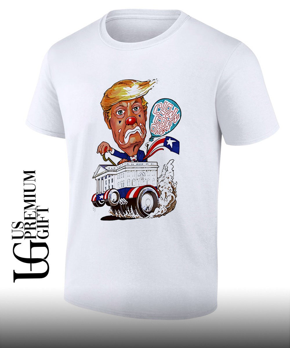 Trump clown car cartoon shirt Unisex T-shirt, Sweatshirt, Hoodie, Long Sleeve Tee - T-Shirt, Sweatshirt, Hoodie