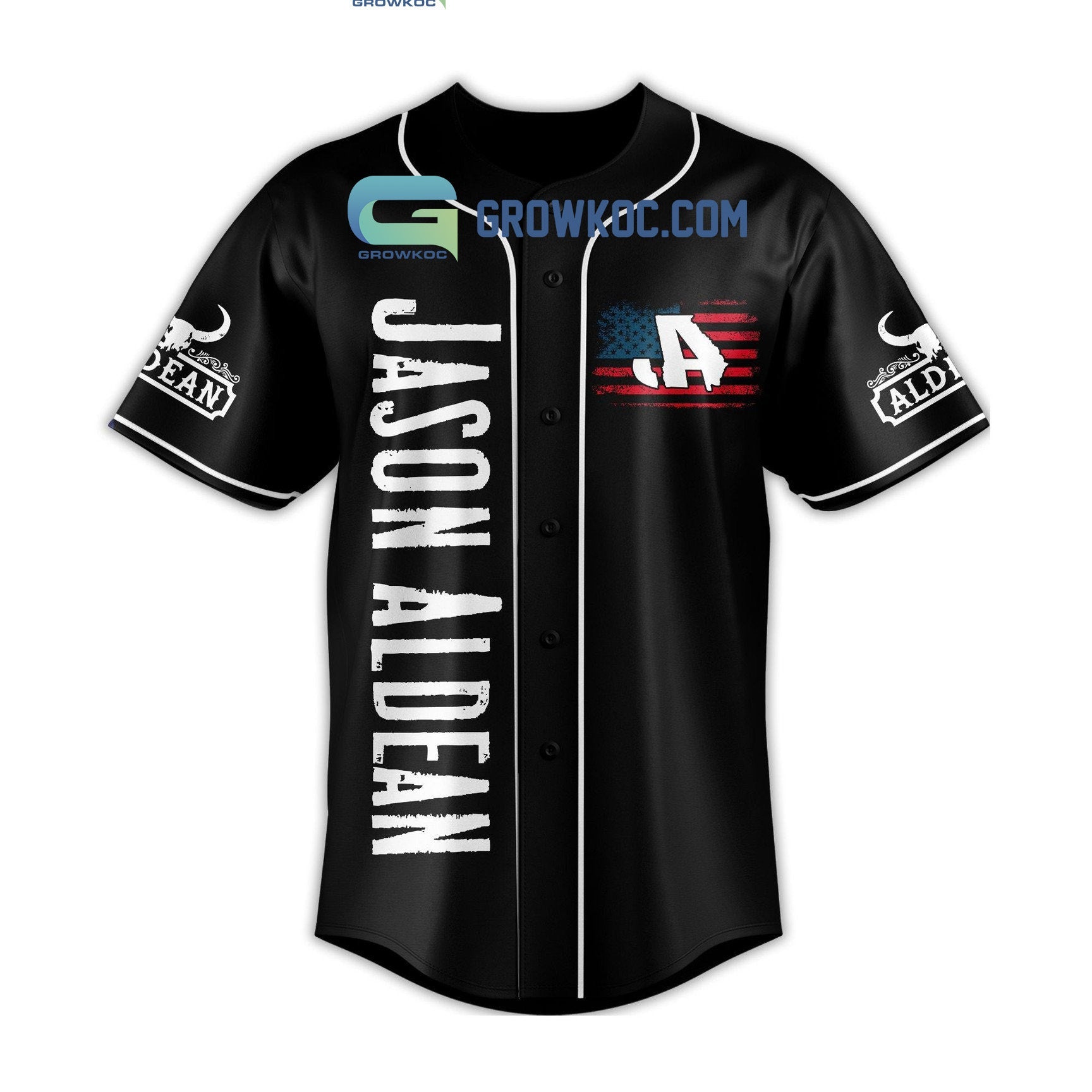 Try That In A Small Town Jason Aldean Black Design Baseball Jersey baseball jersey product view 2