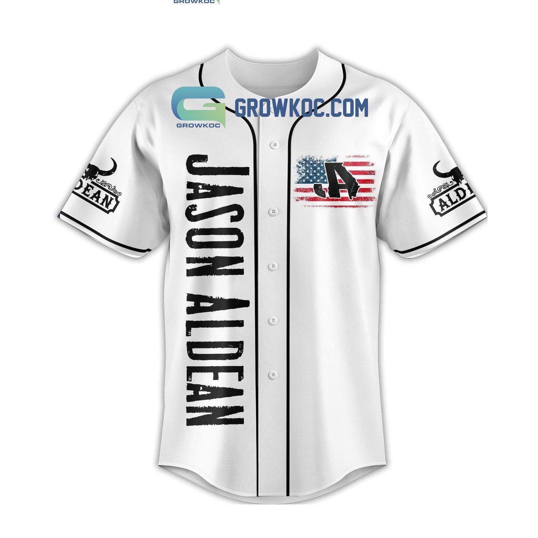 Try That In A Small Town Jason Aldean White Design Baseball Jersey baseball jersey product view 2