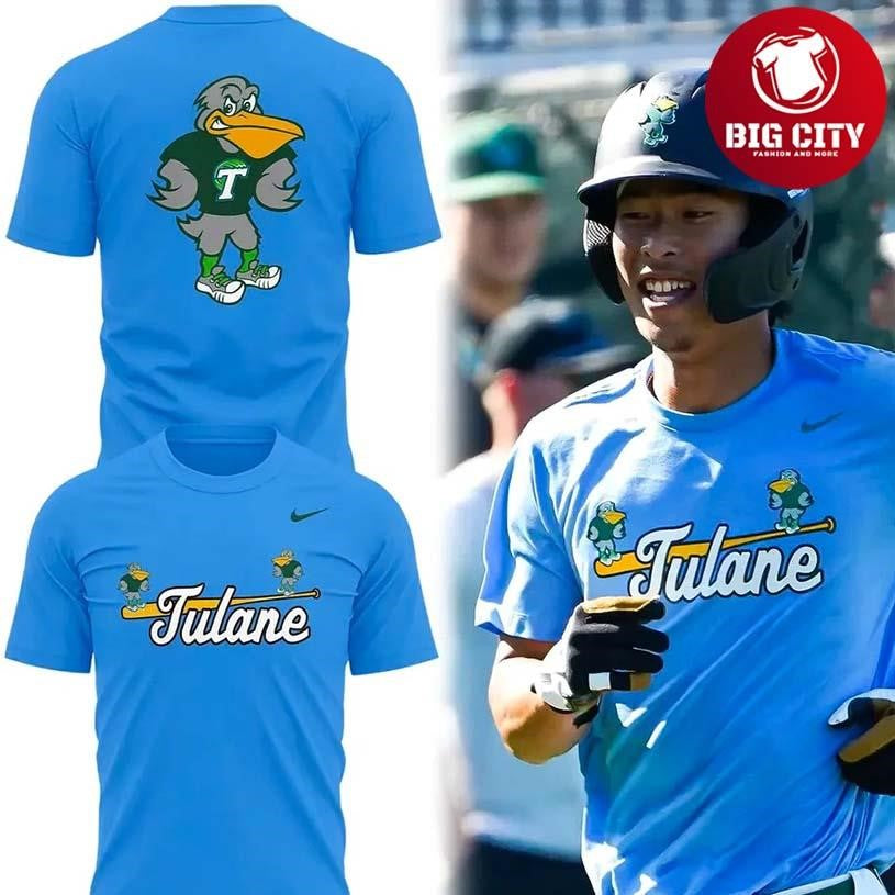 Tulane Green Wave Sluggerbird Uniform 2026 Two Sided Shirt Unisex T-shirt, Sweatshirt, Hoodie, Long Sleeve Tee - T-Shirt, Sweatshirt, Hoodie