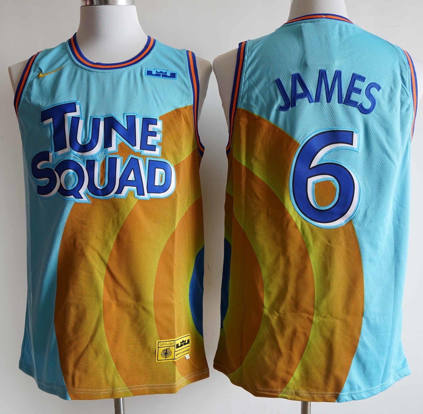 Tune Squad #6 James Tune Squad () 6 # James Blue Basketball Jersey basketball jersey product view 1