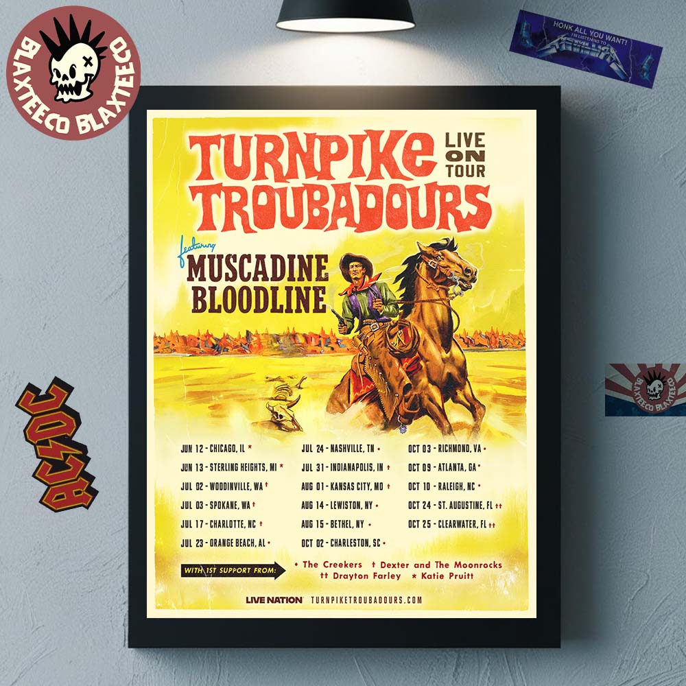 Turnpike Troubadours Live On Tour 2026 North America Schedule Dates Home Decor Poster Canvas - T-Shirt, Sweatshirt, Hoodie