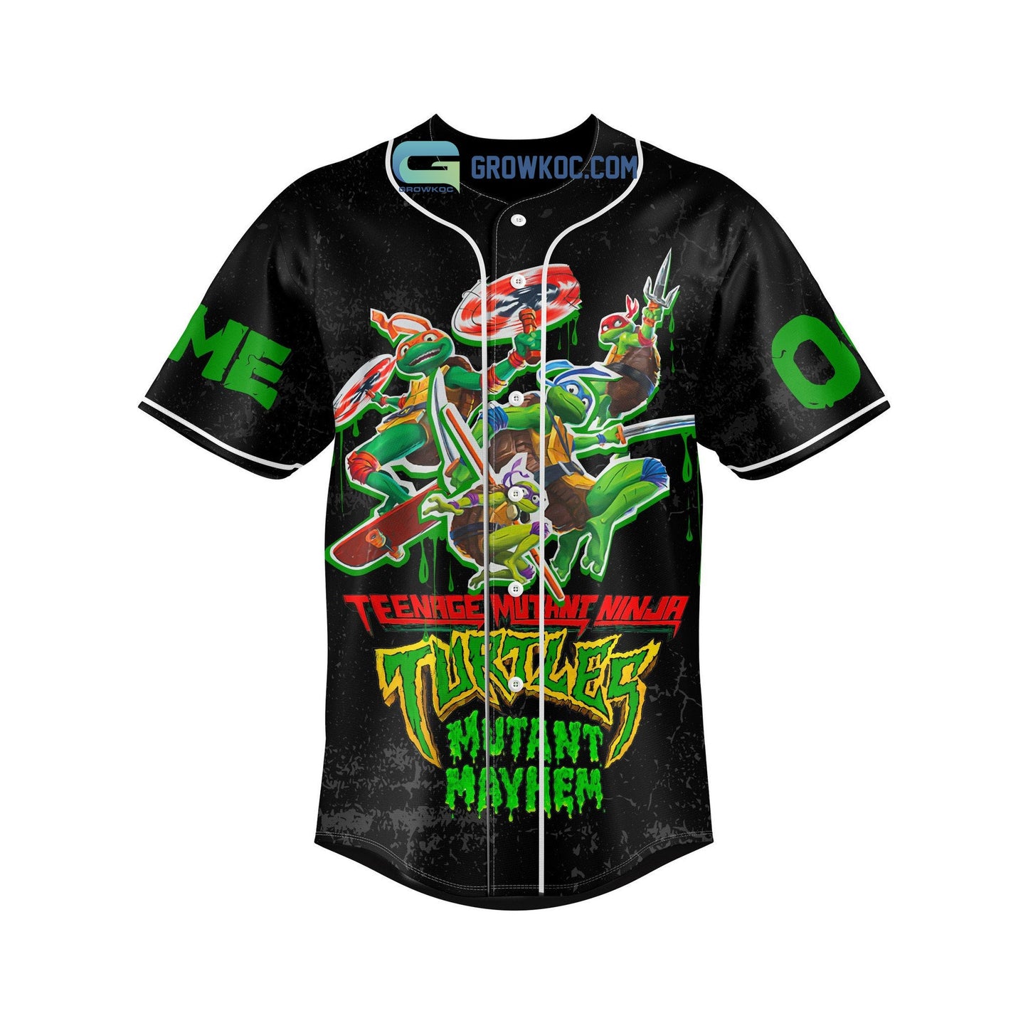 Turtles Teenage Mutant Ninja Personalized Baseball Jersey baseball jersey product view 2