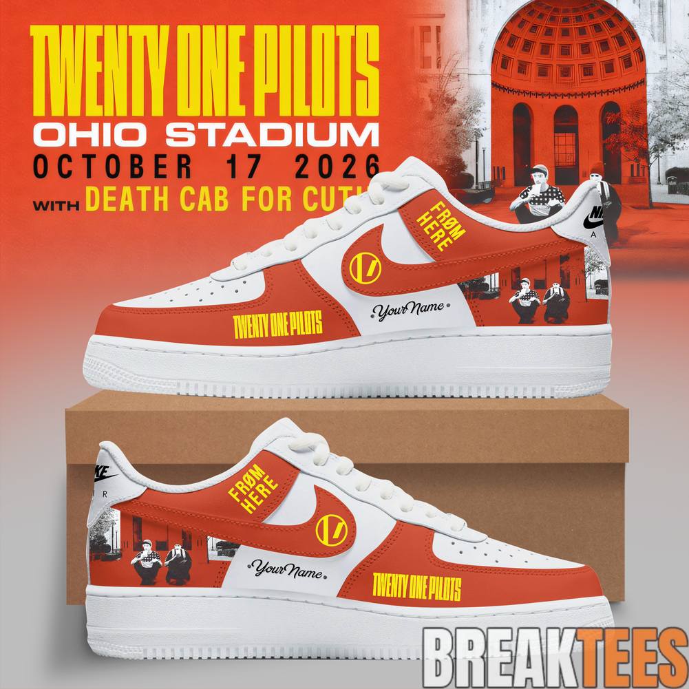 Twenty One Pilots From Here The Ohio Stadium 2026 Custom Air Force 1 Shoes Unisex T-shirt, Sweatshirt, Hoodie, Long Sleeve Tee - T-Shirt, Sweatshirt, Hoodie