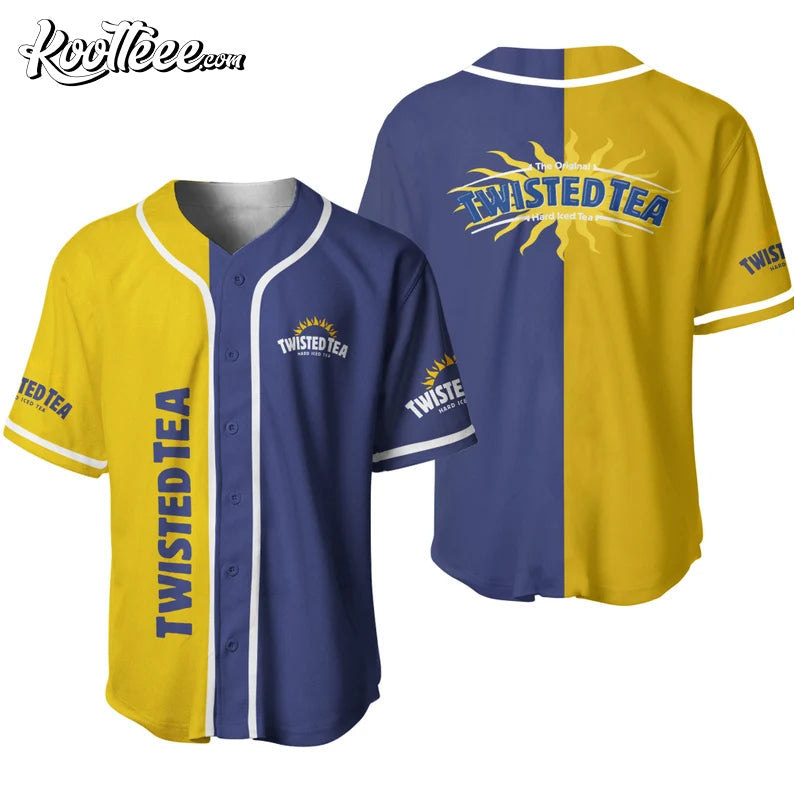 Twisted Tea Camouflage Baseball Jersey baseball jersey product view 1