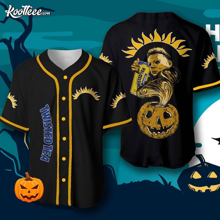 Twisted Tea Michael Myers Halloween Baseball Jersey baseball jersey product view 1