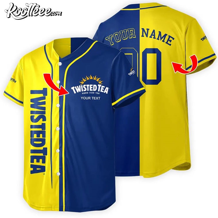 Twisted Tea Personalized Baseball Jersey baseball jersey product view 3