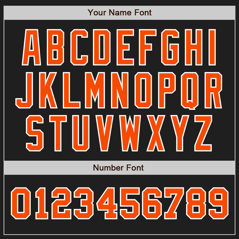 Custom Black Orange-White Authentic Two Tone Baseball Jersey baseball jersey product view 5