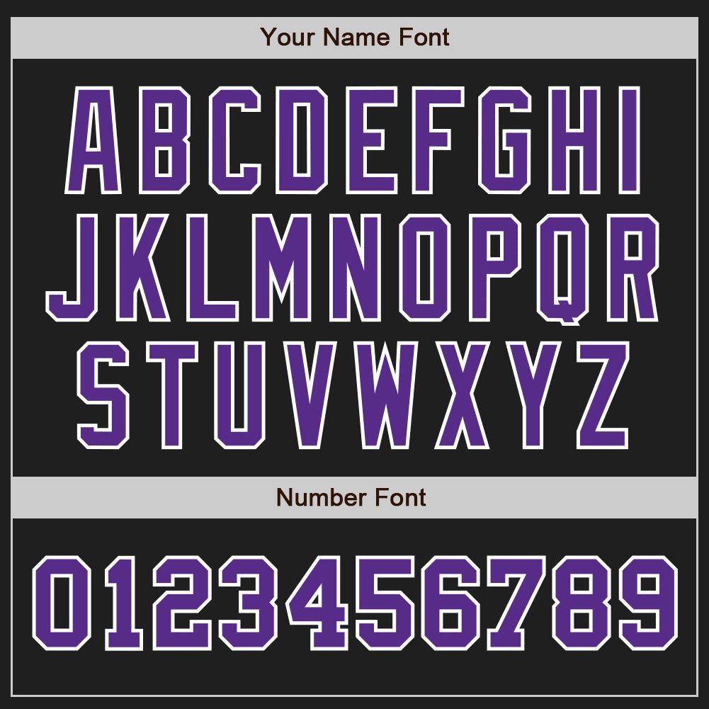Custom Black Purple-White Authentic Two Tone Baseball Jersey baseball jersey product view 5
