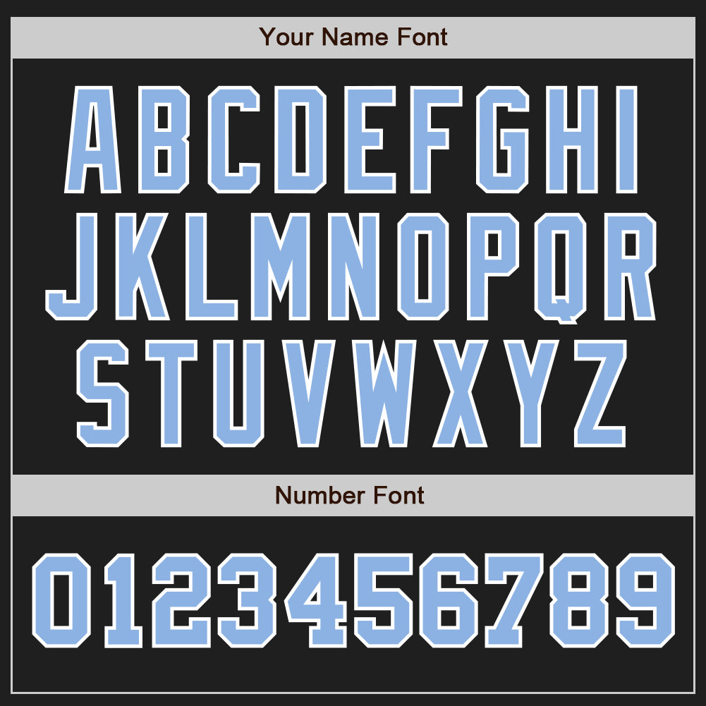 Custom Black Light Blue-White Authentic Two Tone Baseball Jersey baseball jersey product view 5