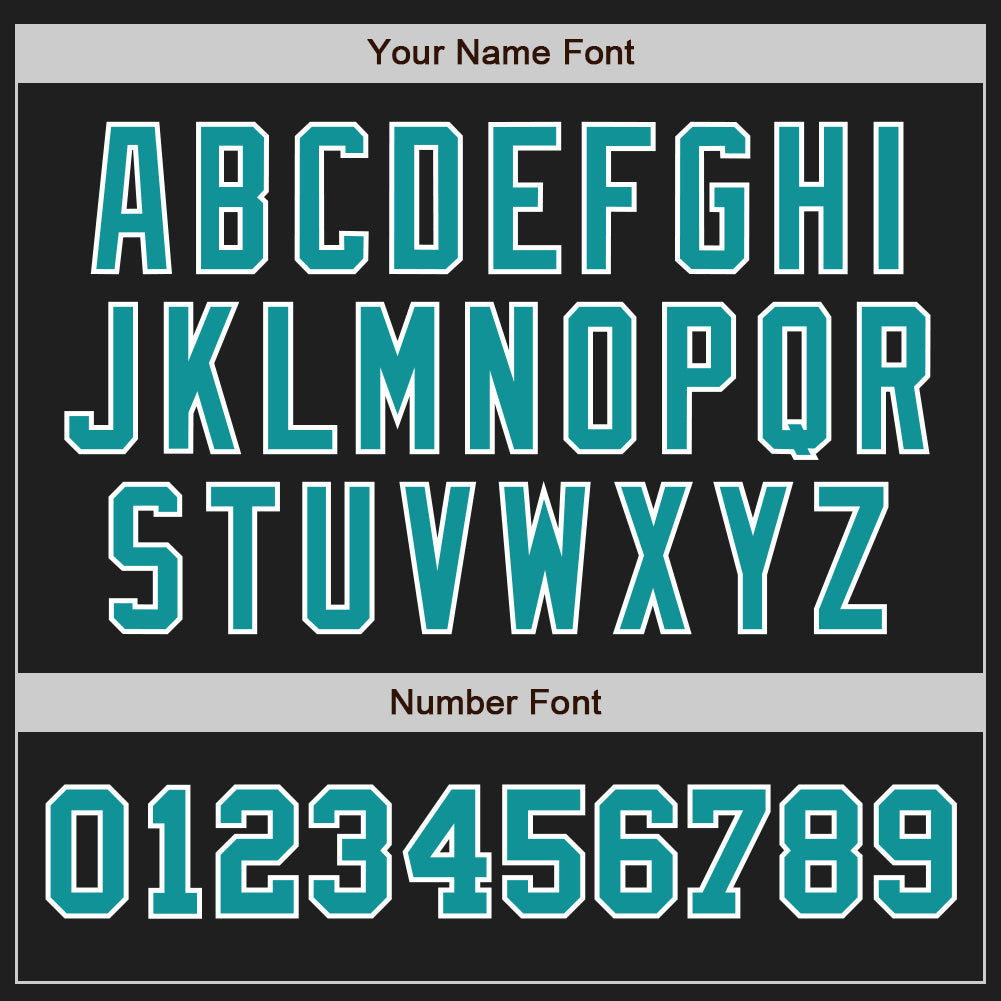 Custom Black Teal-White Authentic Two Tone Baseball Jersey baseball jersey product view 5