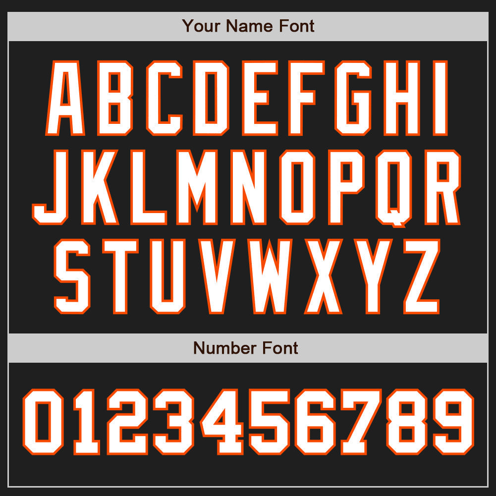 Custom Black White-Orange Authentic Two Tone Baseball Jersey baseball jersey product view 5