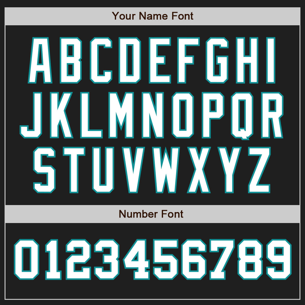 Custom Black White-Teal Authentic Two Tone Baseball Jersey baseball jersey product view 5