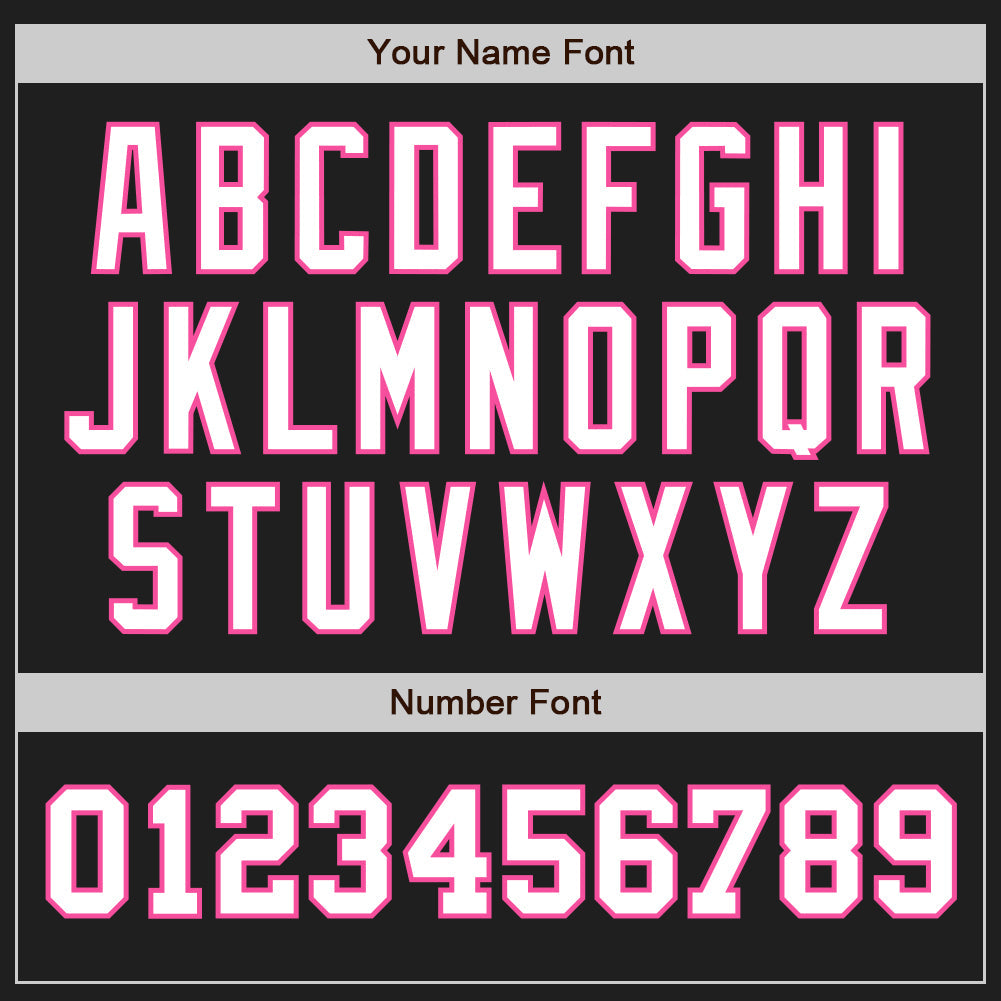Custom Black White-Pink Authentic Two Tone Baseball Jersey baseball jersey product view 5