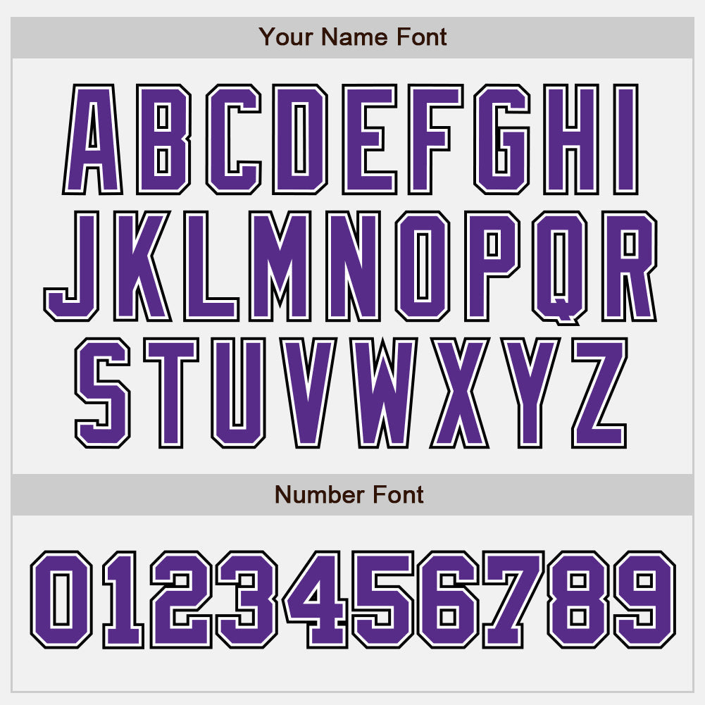 Custom White Purple-Black Authentic Two Tone Baseball Jersey baseball jersey product view 5