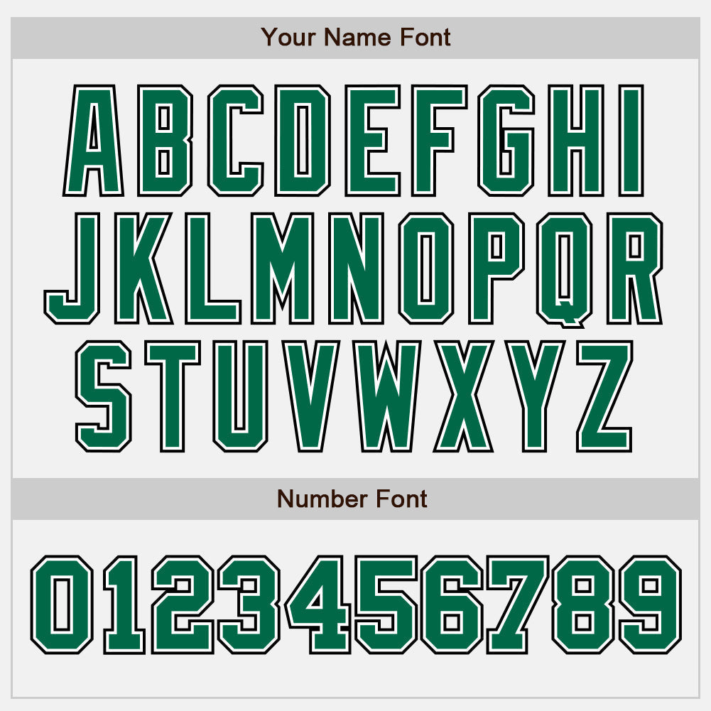 Custom White Kelly Green-Black Authentic Two Tone Baseball Jersey baseball jersey product view 5
