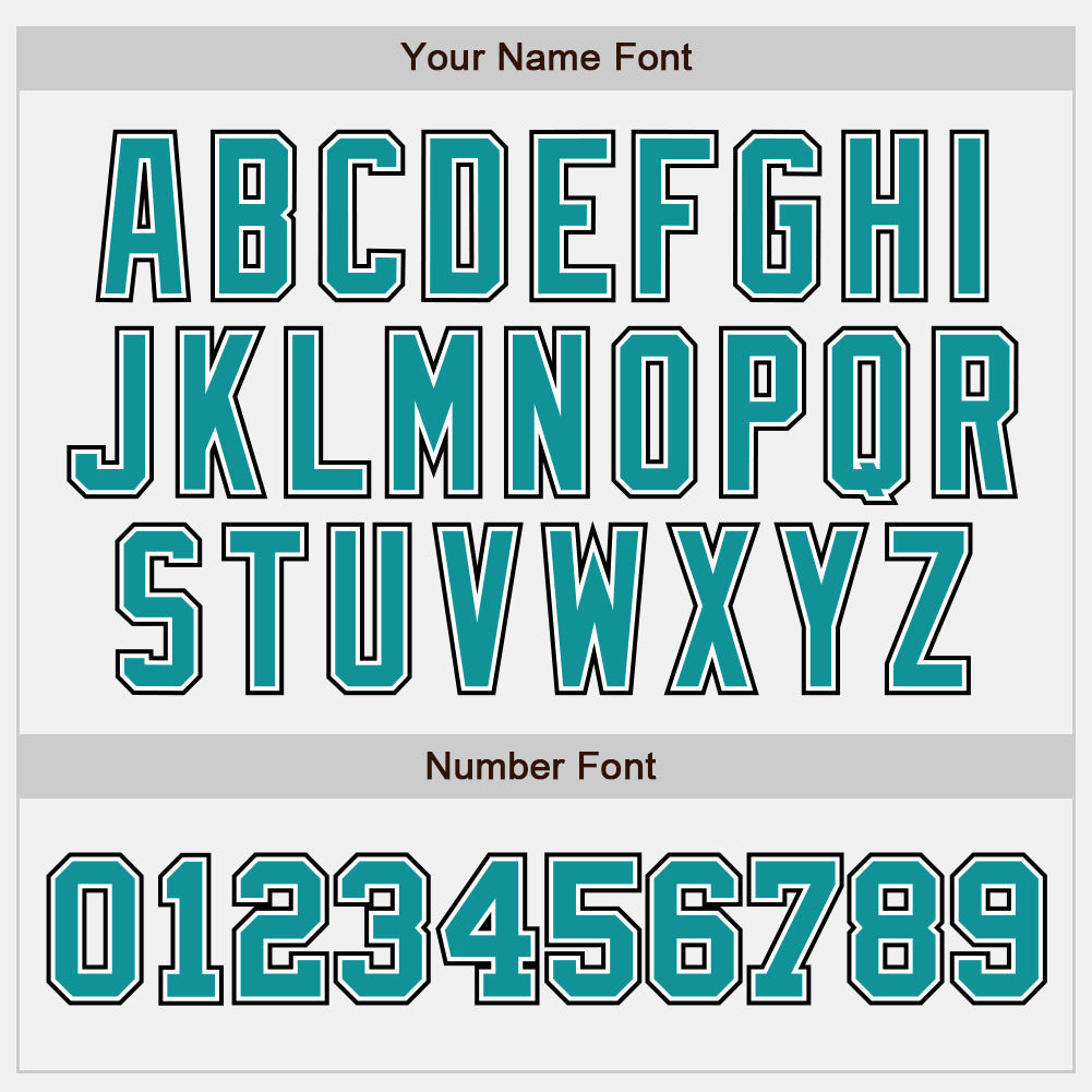 Custom White Teal-Black Authentic Two Tone Baseball Jersey baseball jersey product view 5