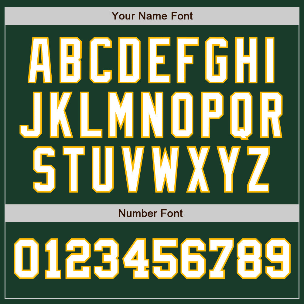 Custom Green White-Gold Authentic Two Tone Baseball Jersey baseball jersey product view 5
