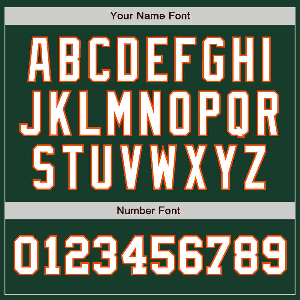 Custom Green White-Orange Authentic Two Tone Baseball Jersey baseball jersey product view 5
